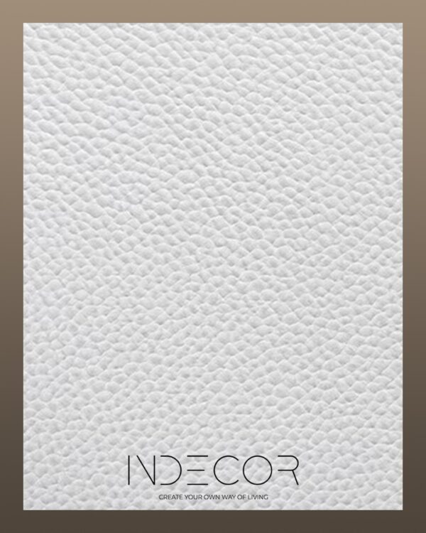 INDECOR White Pebble-Grain Leatherette Wall Panel