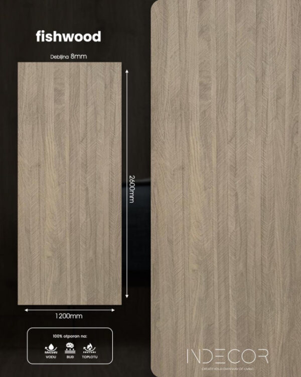 FISHWOOD / Dekorativni Zidni Panel / Imitacija Drveta