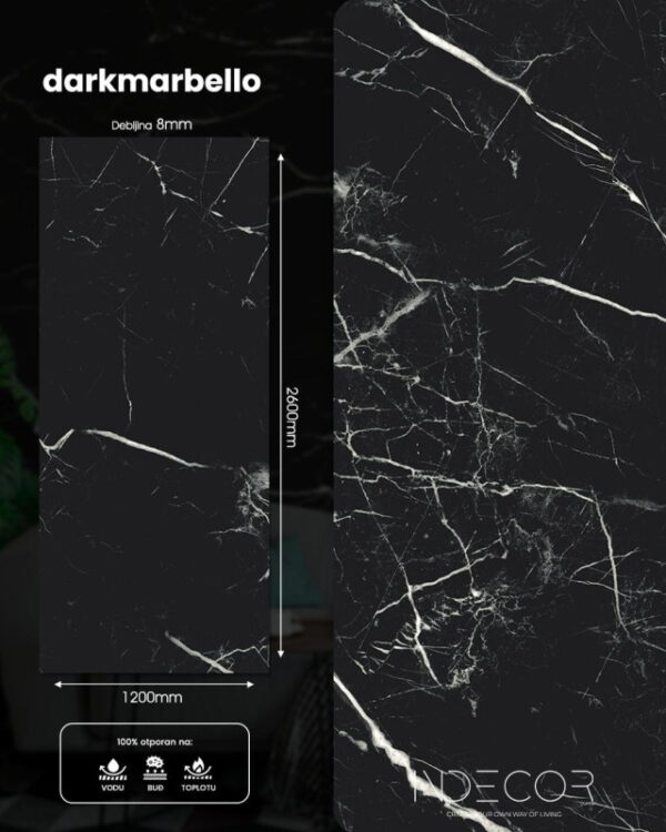 DARKMARBELLO / Imitacija Mermera / Dekorativni Zidni Paneli